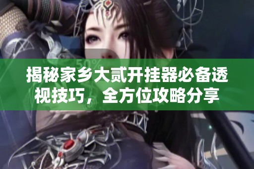 揭秘家鄉(xiāng)大貳開(kāi)掛器必備透視技巧，全方位攻略分享