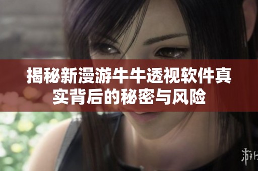 揭秘新漫游牛牛透視軟件真實(shí)背后的秘密與風(fēng)險(xiǎn)