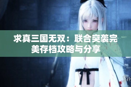 求真三國無雙：聯(lián)合突襲完美存檔攻略與分享