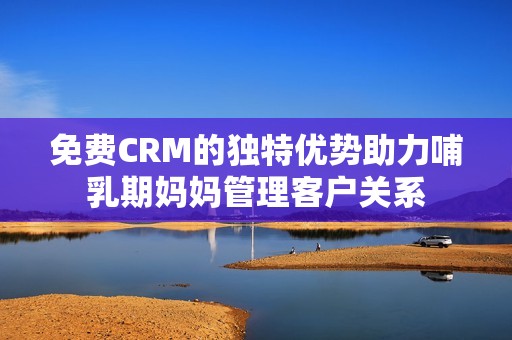 免費CRM的獨特優(yōu)勢助力哺乳期媽媽管理客戶關系