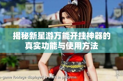 揭秘新星游萬能開掛神器的真實功能與使用方法