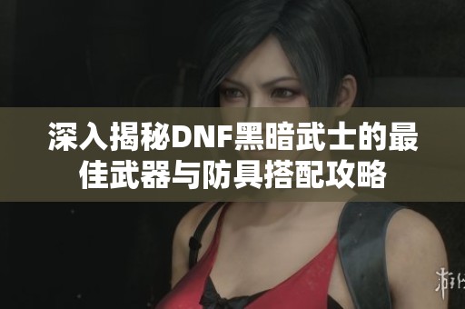 深入揭秘DNF黑暗武士的最佳武器與防具搭配攻略