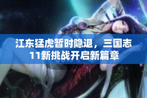 江東猛虎暫時隱退，三國志11新挑戰(zhàn)開啟新篇章