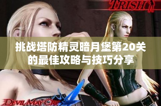 挑戰(zhàn)塔防精靈暗月堡第20關(guān)的最佳攻略與技巧分享