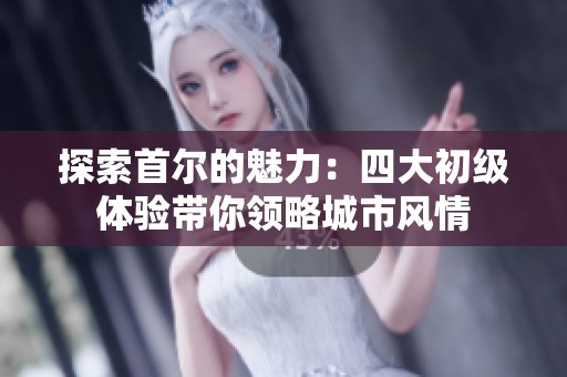 探索首爾的魅力：四大初級體驗帶你領(lǐng)略城市風(fēng)情