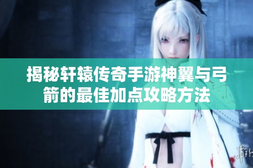 揭秘軒轅傳奇手游神翼與弓箭的最佳加點攻略方法