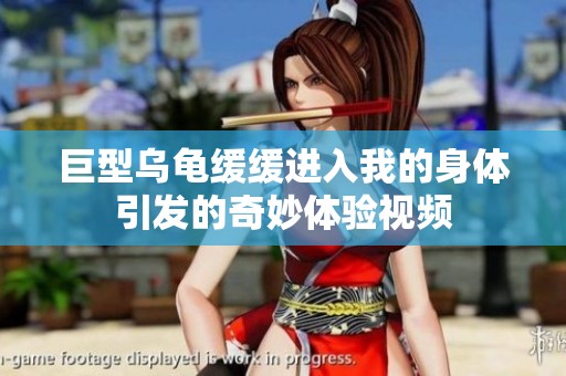 巨型烏龜緩緩進(jìn)入我的身體引發(fā)的奇妙體驗視頻