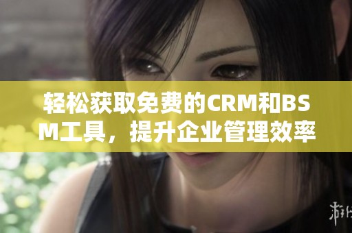 輕松獲取免費(fèi)的CRM和BSM工具，提升企業(yè)管理效率