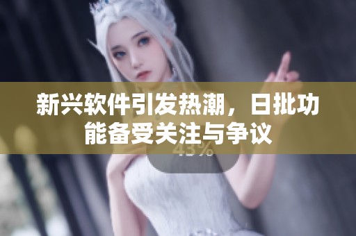新興軟件引發(fā)熱潮，日批功能備受關(guān)注與爭議