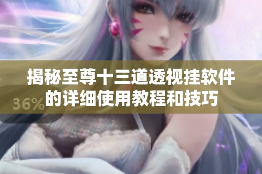 揭秘至尊十三道透視掛軟件的詳細(xì)使用教程和技巧