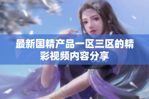 最新國精產(chǎn)品一區(qū)三區(qū)的精彩視頻內(nèi)容分享