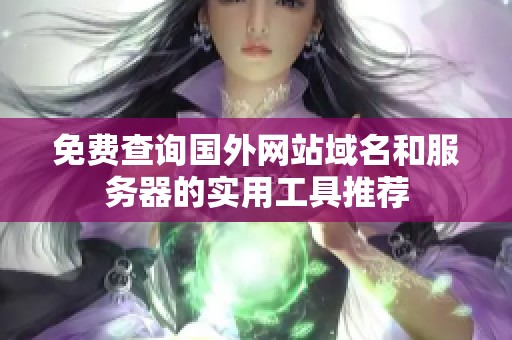 免費(fèi)查詢國(guó)外網(wǎng)站域名和服務(wù)器的實(shí)用工具推薦