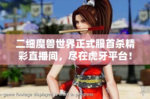 二細(xì)魔獸世界正式服首殺精彩直播間，盡在虎牙平臺(tái)！