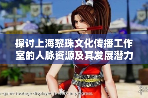 探討上海黎珠文化傳播工作室的人脈資源及其發(fā)展?jié)摿? title=