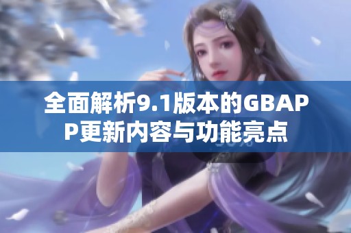 全面解析9.1版本的GBAPP更新內(nèi)容與功能亮點(diǎn)