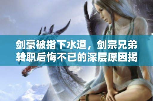 劍豪被指下水道，劍宗兄弟轉(zhuǎn)職后悔不已的深層原因揭秘