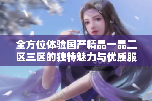 全方位體驗(yàn)國產(chǎn)精品一品二區(qū)三區(qū)的獨(dú)特魅力與優(yōu)質(zhì)服務(wù)