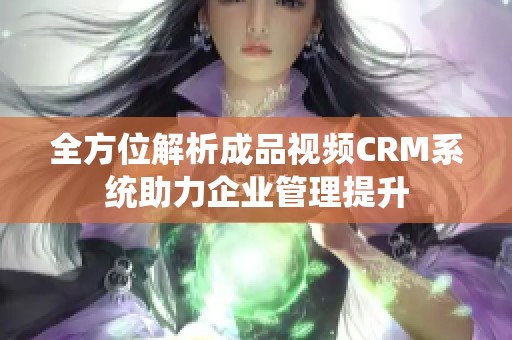 全方位解析成品視頻CRM系統(tǒng)助力企業(yè)管理提升