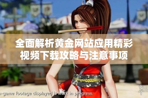 全面解析黃金網(wǎng)站應(yīng)用精彩視頻下載攻略與注意事項(xiàng)