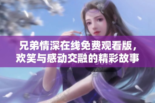 兄弟情深在線免費(fèi)觀看版，歡笑與感動交融的精彩故事