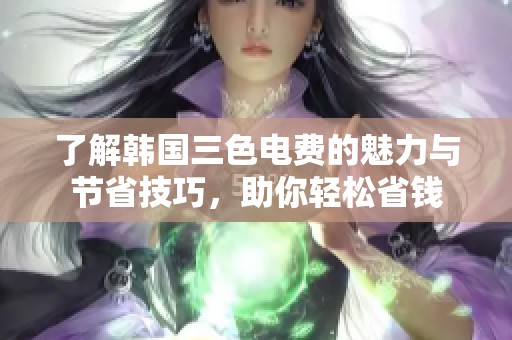 了解韓國(guó)三色電費(fèi)的魅力與節(jié)省技巧，助你輕松省錢