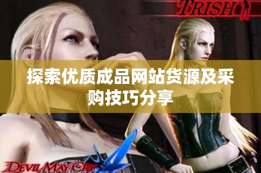 探索優(yōu)質(zhì)成品網(wǎng)站貨源及采購(gòu)技巧分享 探索優(yōu)質(zhì)成品網(wǎng)站貨源及采購(gòu)技巧分享