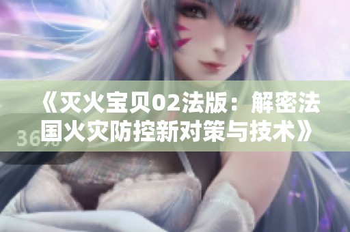 《滅火寶貝02法版：解密法國(guó)火災(zāi)防控新對(duì)策與技術(shù)》
