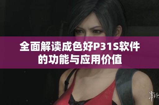 全面解讀成色好P31S軟件的功能與應(yīng)用價(jià)值