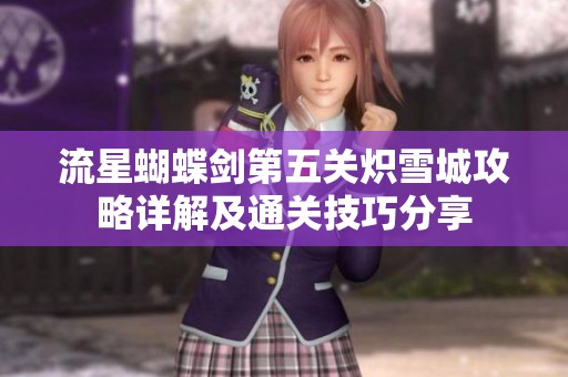 流星蝴蝶劍第五關熾雪城攻略詳解及通關技巧分享