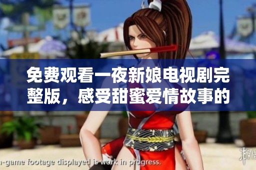 免費(fèi)觀看一夜新娘電視劇完整版，感受甜蜜愛情故事的魅力