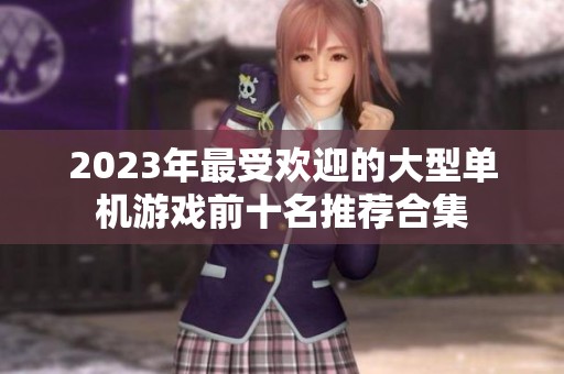 2023年最受歡迎的大型單機(jī)游戲前十名推薦合集