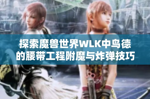 探索魔獸世界WLK中鳥德的腰帶工程附魔與炸彈技巧教程