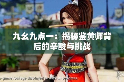 九幺九點(diǎn)一：揭秘鑒黃師背后的辛酸與挑戰(zhàn)