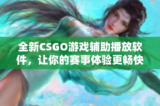 全新CSGO游戲輔助播放軟件，讓你的賽事體驗(yàn)更暢快