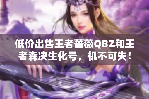 低價出售王者薔薇QBZ和王者森決生化號，機(jī)不可失！