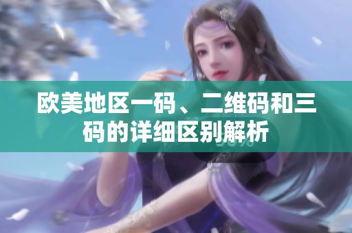 歐美地區(qū)一碼、二維碼和三碼的詳細(xì)區(qū)別解析