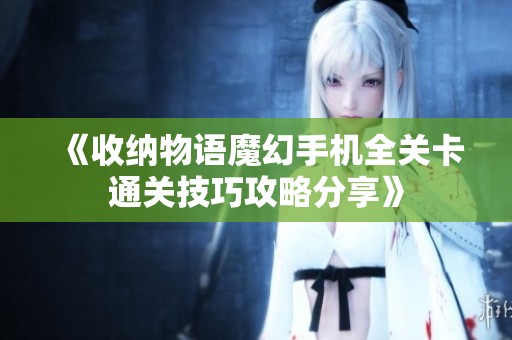 《收納物語(yǔ)魔幻手機(jī)全關(guān)卡通關(guān)技巧攻略分享》