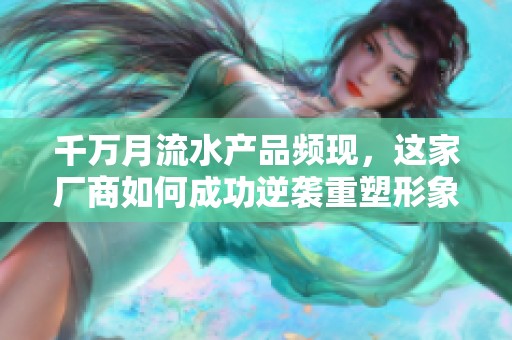 千萬(wàn)月流水產(chǎn)品頻現(xiàn)，這家廠商如何成功逆襲重塑形象