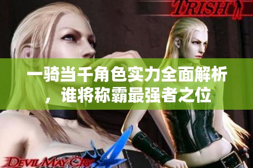 一騎當千角色實力全面解析，誰將稱霸最強者之位