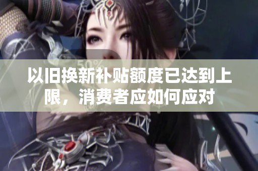 以舊換新補貼額度已達(dá)到上限,消費者應(yīng)如何應(yīng)對 以舊換新補貼額度已達(dá)到上限,消費者應(yīng)如何應(yīng)對