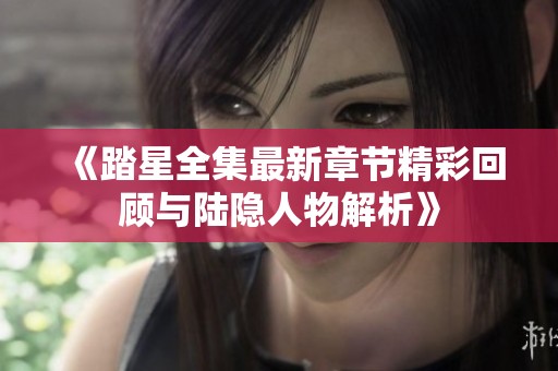 《踏星全集最新章節(jié)精彩回顧與陸隱人物解析》