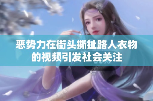 惡勢力在街頭撕扯路人衣物的視頻引發(fā)社會關注