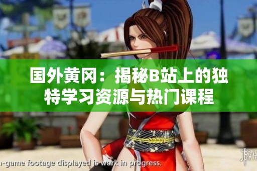 國外黃岡：揭秘B站上的獨特學習資源與熱門課程