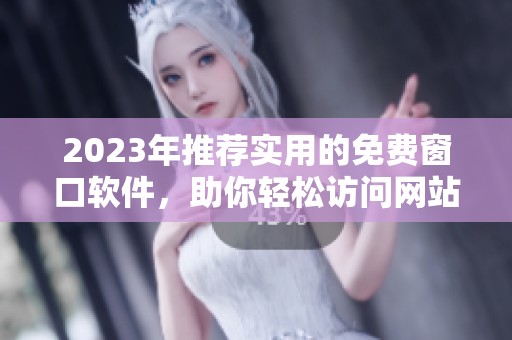 2023年推薦實(shí)用的免費(fèi)窗口軟件，助你輕松訪問網(wǎng)站