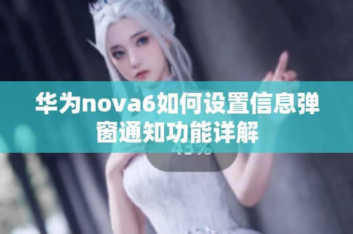 華為nova6如何設(shè)置信息彈窗通知功能詳解