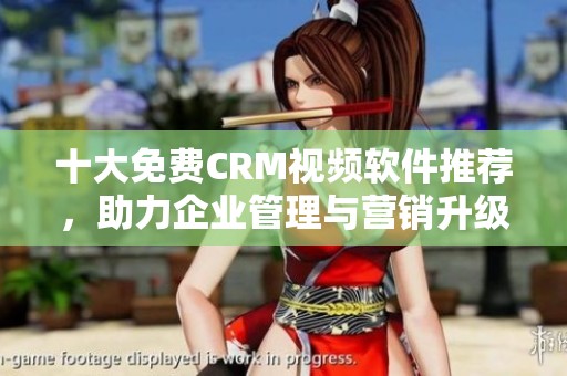 十大免費(fèi)CRM視頻軟件推薦，助力企業(yè)管理與營(yíng)銷升級(jí)