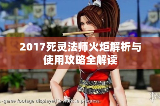 2017死靈法師火炬解析與使用攻略全解讀