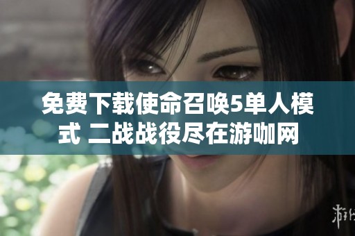 免費(fèi)下載使命召喚5單人模式 二戰(zhàn)戰(zhàn)役盡在游咖網(wǎng)