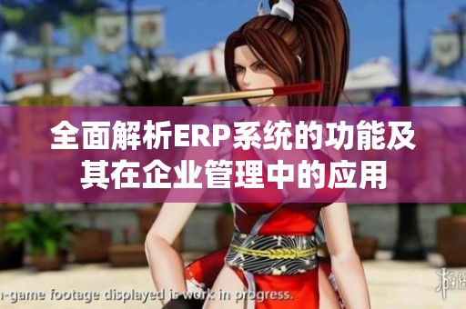 全面解析ERP系統(tǒng)的功能及其在企業(yè)管理中的應(yīng)用 全面解析ERP系統(tǒng)的功能及其在企業(yè)管理中的應(yīng)用