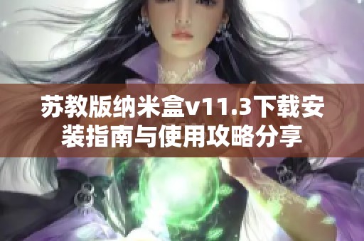 蘇教版納米盒v11.3下載安裝指南與使用攻略分享
